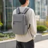 A simple and fashionable grey backpack, a lightweight and large-capacity student commuting travel bag details Picture